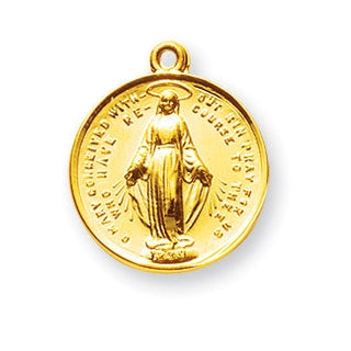 Gold over Sterling Silver Miraculous Medal