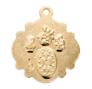 Gold Over Sterling Silver 4-Way Medal