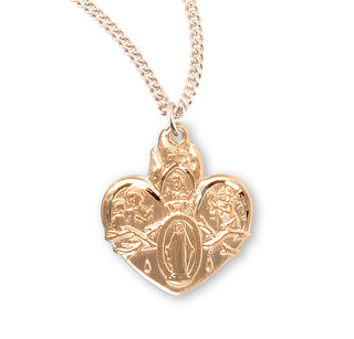 Gold Over Sterling Silver 4 Way Medal 3