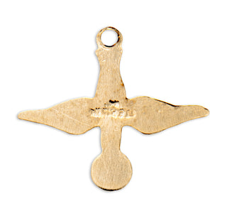 1/2-inch Gold Over Sterling Silver Holy Spirit Medal with 18-inch Chain