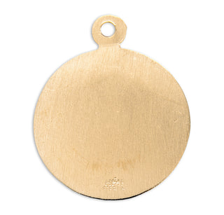 Gold over Sterling Silver Round Shaped Holy Baptism Medal
