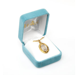 Saint Michael Gold Oval Sterling Silver Medal