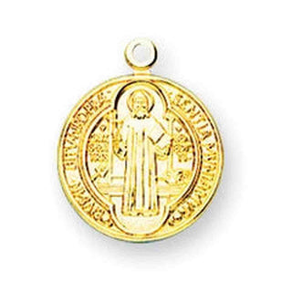Gold Over Sterling Silver Saint Francis Medal
