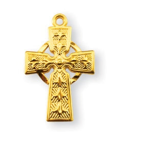 Gold over Sterling Silver Round Shaped Saint Gerard Medal