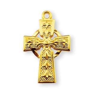 Gold over Sterling Silver Round Shaped Saint Joseph Medal