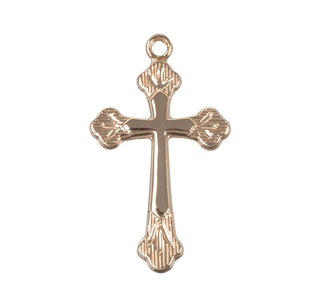1-inch Gold Over Sterling Silver Cross with 18-inch Chain