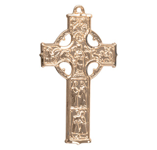 1 5/8-inch Gold Over Sterling Silver Celtic Cross with 24-inch Chain