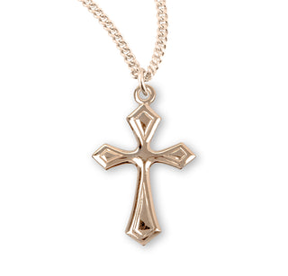 1 Inch Gold Over Sterling Silver Cross With 18 Inch Chain 1