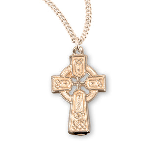 Gold Over Sterling Silver Celtic Cross