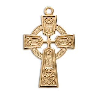 Gold Over Sterling Silver Celtic Cross