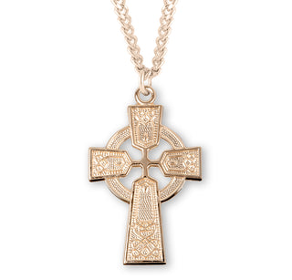 Gold Over Sterling Silver Celtic Cross 1