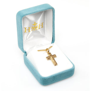 7/8-inch Gold Over Sterling Silver Crucifix with 18-inch Chain
