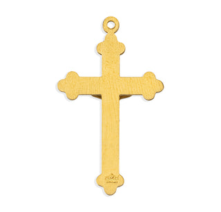 1 3/8-inch Gold Over Sterling Silver Crucifix with 20-inch Chain