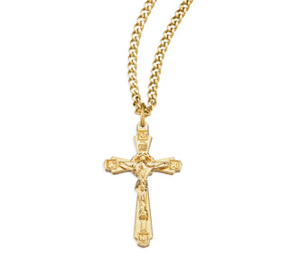 1 Inch Gold Over Sterling Silver Crucifix With 18 Inch Chain 4