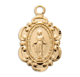 Gold over Sterling Silver Miraculous Medal