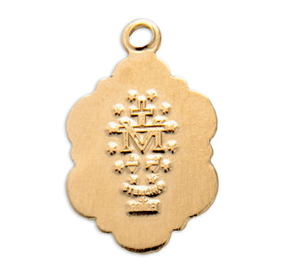Gold over Sterling Silver Miraculous Medal