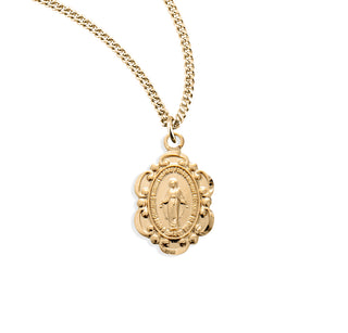 Gold Over Sterling Silver Miraculous Medal 14