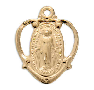 3/4-inch Gold Over Sterling Silver Miraculous Medal