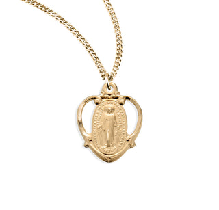 3 4 Inch Gold Over Sterling Silver Miraculous Medal