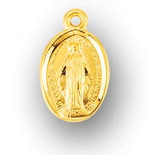 11/16-inch Gold Over Sterling Silver Miraculous Center