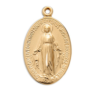 Gold over Sterling Silver Miraculous Medal