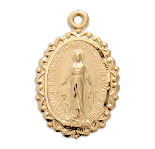 Gold over Sterling Silver Miraculous Medal