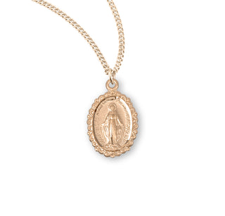 Gold Over Sterling Silver Miraculous Medal 18