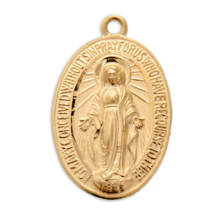 Gold over Sterling Silver Miraculous Medal