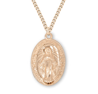 Gold Over Sterling Silver Miraculous Medal 19