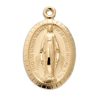 Gold over Sterling Silver Miraculous Medal
