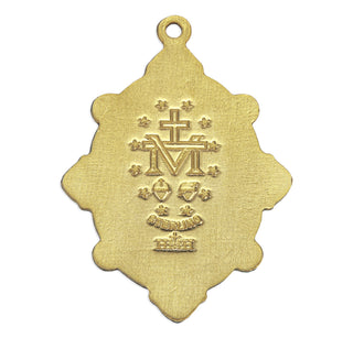 Gold over Sterling Silver Heart Shaped Miraculous Medal