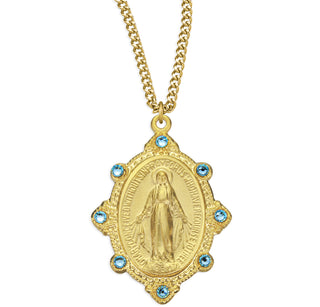 Gold Over Sterling Silver Heart Shaped Miraculous Medal 4