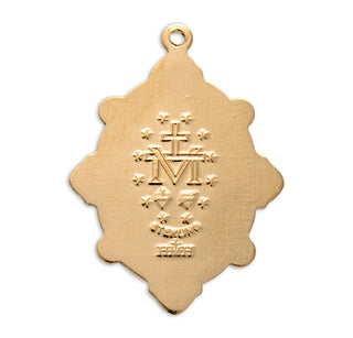 Gold over Sterling Silver Heart Shaped Miraculous Medal