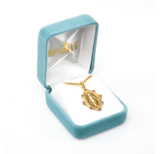 Gold over Sterling Silver Heart Shaped Miraculous Medal