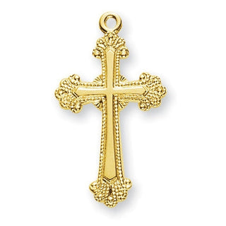 Gold over Sterling Silver Baby Crucifix Pin