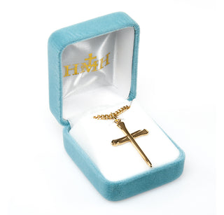 Gold Over Sterling Silver Nail Cross