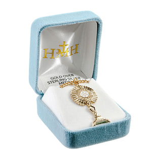 Gold Over Sterling Silver Two-Tone Monstrance Pendant