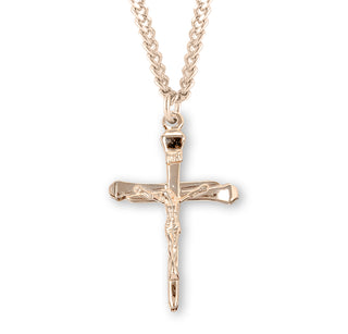 1 3 8 Inch Gold Over Sterling Silver Nail Crucifix With 18 Inch Chain