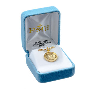 13/16-inch Gold Over Sterling Silver First Holy Communion Pendant