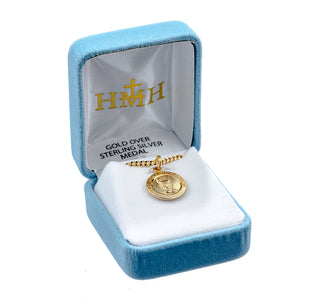 3/4-inch Gold Over Sterling Silver First Holy Communion Pendant with 18-inch Chain