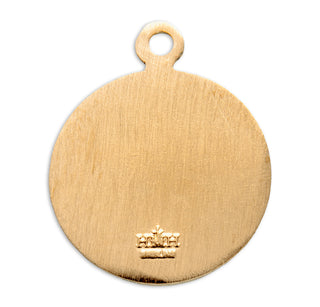 Gold over Sterling Silver Round Shaped St. Anthony Medal