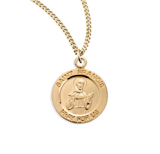 Gold Over Sterling Silver St Francis Medal 1