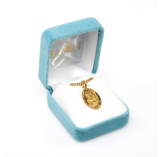 Gold over Sterling Silver Oval St. Michael Medal