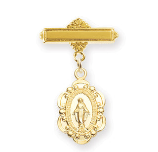 Gold Over Sterling Baby Miraculous Pin 1