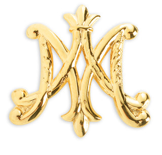 Gold Over Sterling Silver Ave Maria Broach Pin