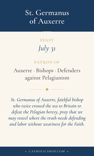 St. Germanus of Auxerre Holy Cards