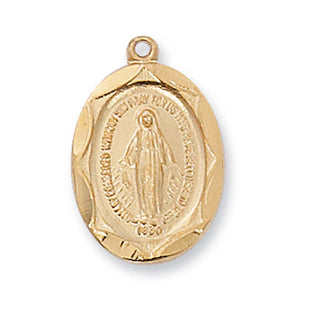 Gold-tone plated Pewter Miraculous Pendant