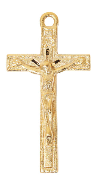 Gold Tone-plated Pewter Crucifix Pendant 4