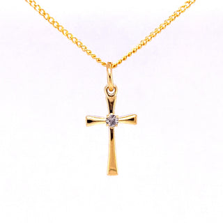 Gold Over Pewter Cross