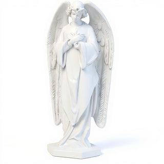 Praying Angel Statue - 18-inch — Flat White finish
